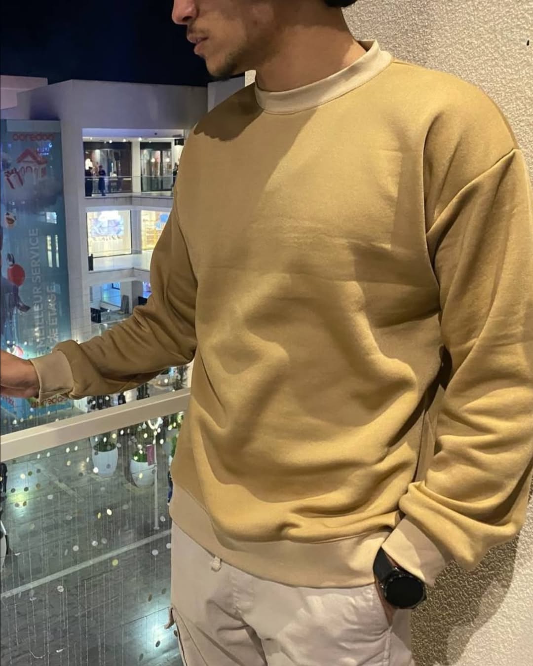 Oversized shirt beige