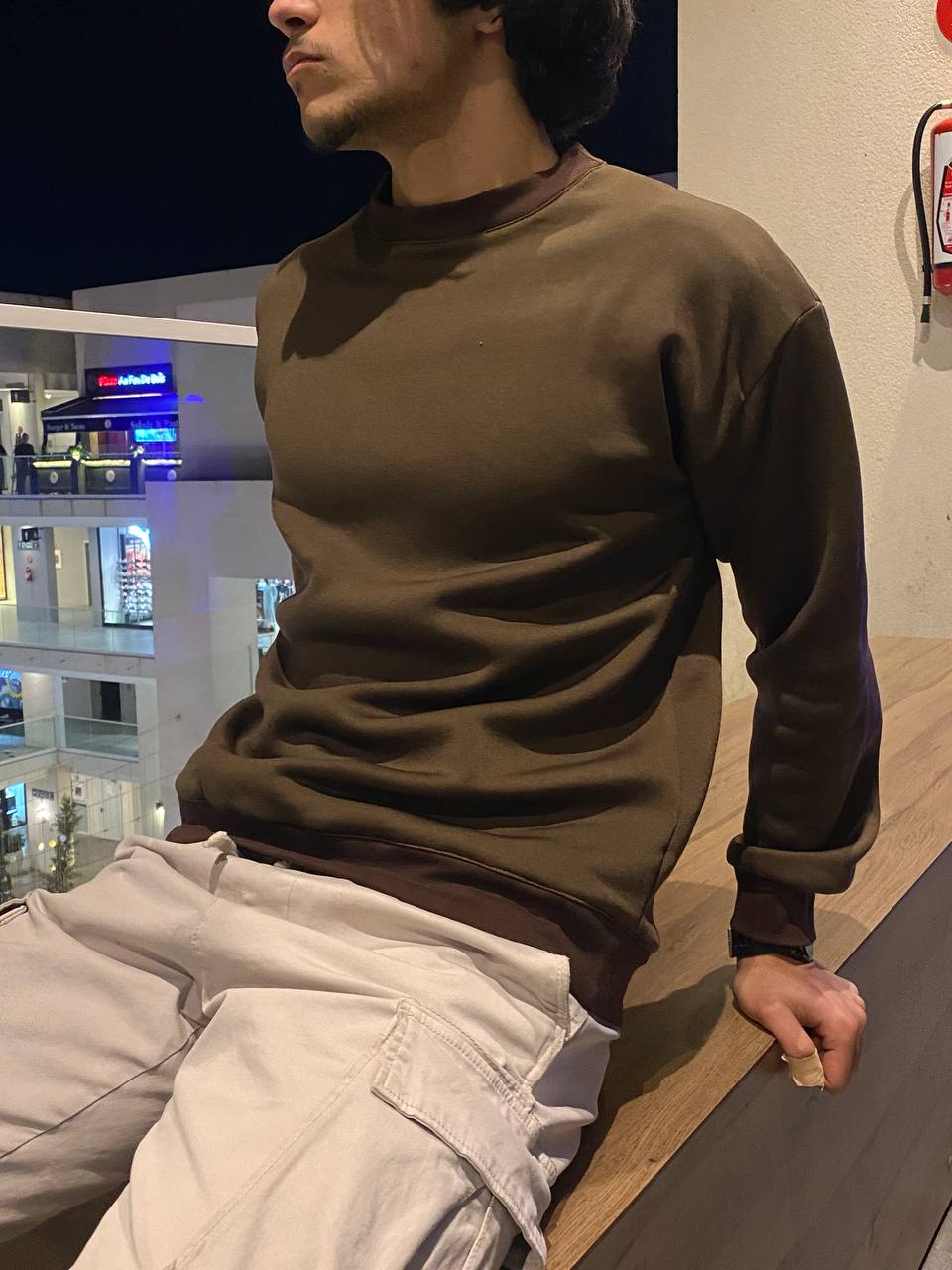 oversized shirt brown